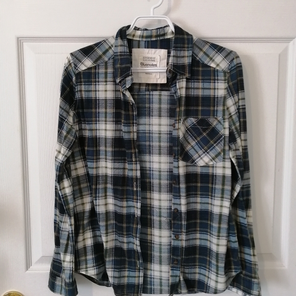 BLUENOTES blue and green flannel - Picture 1 of 1